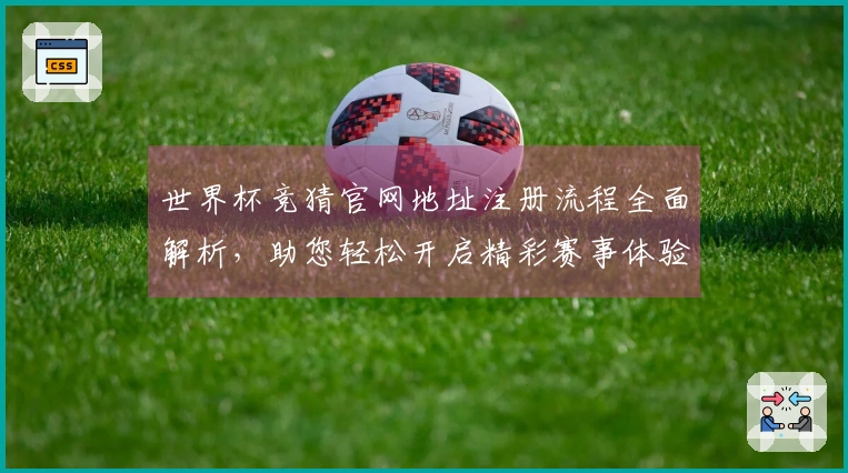 世界杯竞猜官网地址注册流程全面解析，助您轻松开启精彩赛事体验